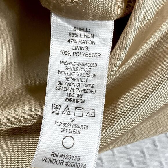 Chadwicks Of Boston Linen Pencil Skirt Women Sz 8 Beige Summer Breathable Career - Picture 14 of 14